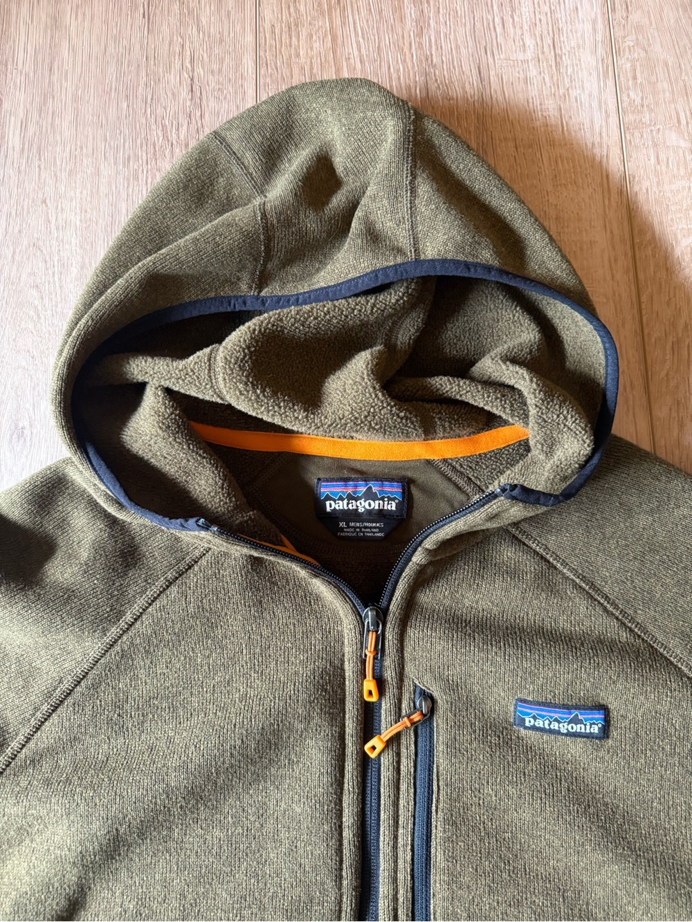Patagonia Men’s Better Sweater Fleece Hoodie Olive Green Full Zip Jacket XL - Picture 8 of 8
